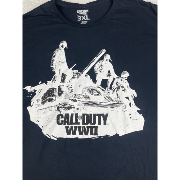 2017 Men's 3XL Call Of Duty WW2 Blue Graphic Video Game Collector T Shirt - Picture 12 of 16